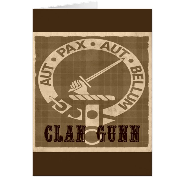 Clan Gunn Crest Badge - Sepia (Voorkant)