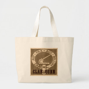 Clan Gunn Crest Badge - Sepia Grote Tote Bag