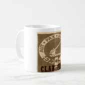 Clan Gunn Crest Badge - Sepia Koffiemok (Voorkant links)
