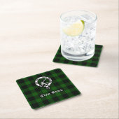 Clan Gunn Crest Badge & Tartan Paper Onderzetter (Insitu)