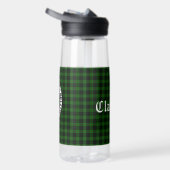 Clan Gunn Crest Badge & Tartan Waterfles (Rechts)