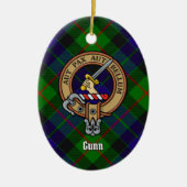 Clan Gunn Crest Ceramic Ornament (Voorkant)