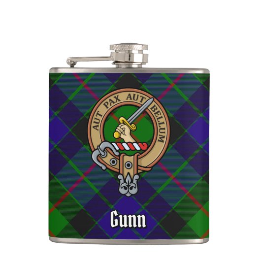 Clan Gunn Crest Flask Heupfles (Voorkant)