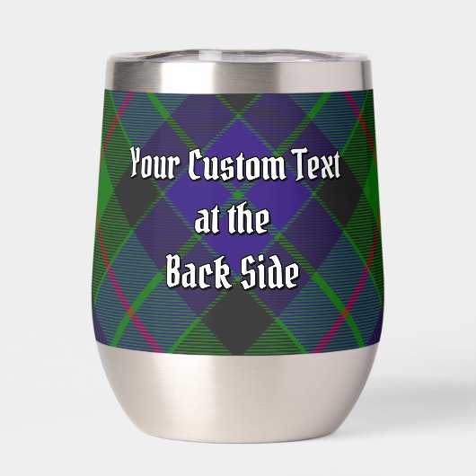 Clan Gunn Crest over Tartan (Achterkant)