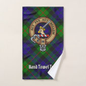 Clan Gunn Crest over Tartan Bad Handdoek (Handdoek)