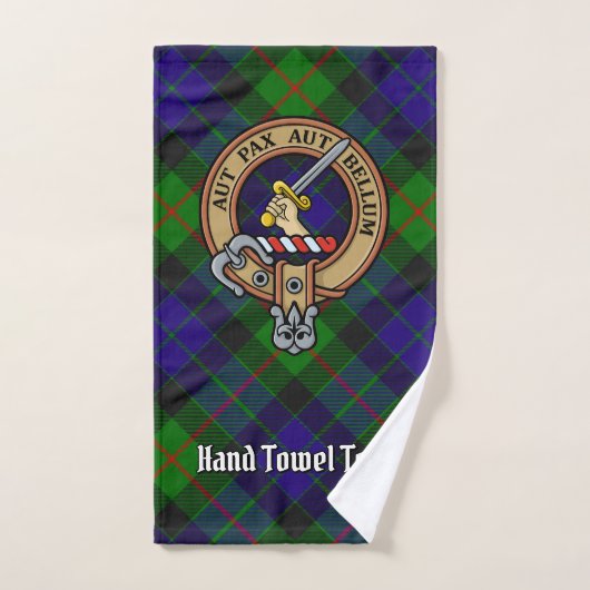 Clan Gunn Crest over Tartan Bad Handdoek (Handdoek)