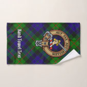 Clan Gunn Crest over Tartan Bad Handdoek (Handdoek)