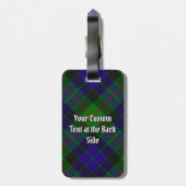 Clan Gunn Crest over Tartan Bagagelabel (Achterkant verticaal)