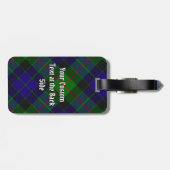 Clan Gunn Crest over Tartan Bagagelabel (Achterkant horizontaal)