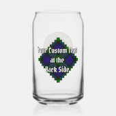 Clan Gunn Crest over Tartan Blikvorm Glas (Achterkant)