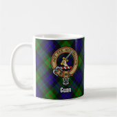 Clan Gunn Crest over Tartan Koffiemok (Links)