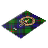 Clan Gunn Crest over Tartan Notitieboek (Linkerzijde)