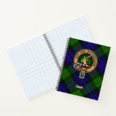 Clan Gunn Crest over Tartan Notitieboek (Binnen)
