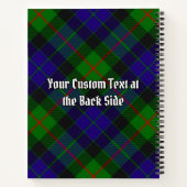 Clan Gunn Crest over Tartan Notitieboek (Achterkant)