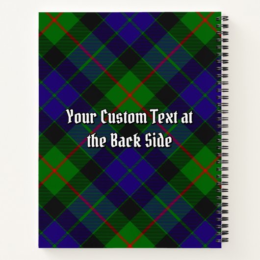 Clan Gunn Crest over Tartan Notitieboek (Achterkant)