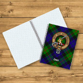 Clan Gunn Crest over Tartan Notitieboek