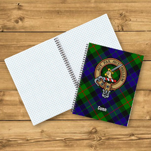 Clan Gunn Crest over Tartan Notitieboek