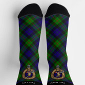 Clan Gunn Crest over Tartan Socks Sokken (Top)