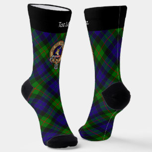 Clan Gunn Crest over Tartan Socks Sokken