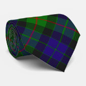 Clan Gunn Crest over Tartan Stropdas (Opgerold)