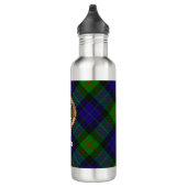 Clan Gunn Crest over Tartan Waterfles (Rechts)