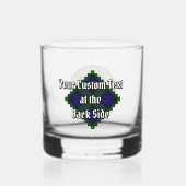 Clan Gunn Crest over Tartan Whisky Glas (Achterkant)