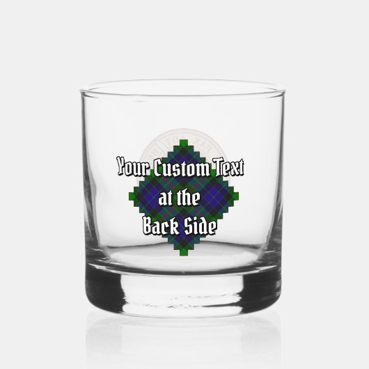 Clan Gunn Crest over Tartan Whisky Glas (Achterkant)