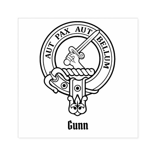 Clan Gunn Crest Rubber Stamp Rubberstempel (Afrduk)