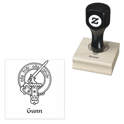 Clan Gunn Crest Rubber Stamp Rubberstempel (Gestempeld)