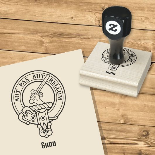 Clan Gunn Crest Rubber Stamp Rubberstempel