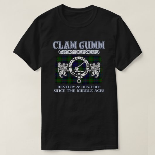 Clan Gunn crest Schotse clans Schotse achternaam T-shirt (Design voorkant)