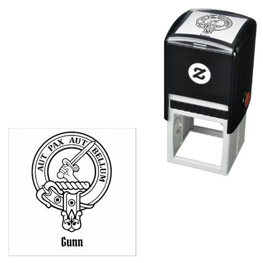 Clan Gunn Crest Self-Inking Stamp Zelfinktende Stempel (In situ)