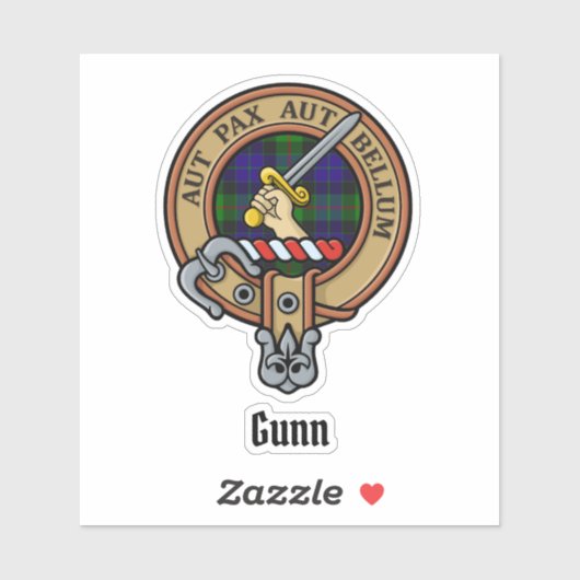 Clan Gunn Crest Sticker (Vel)