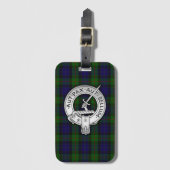 Clan Gunn Crest & Tartan Bagagelabel (Voorkant (verticaal))
