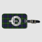 Clan Gunn Crest & Tartan Bagagelabel (Voorkant (horizontaal))