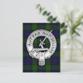 Clan Gunn Crest & Tartan Briefkaart (Staand voorkant)