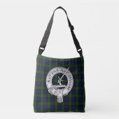 Clan Gunn Crest & Tartan Crossbody Tas (Voorkant)
