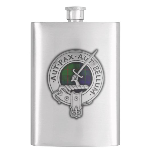 Clan Gunn Crest & Tartan Flacon (Voorkant)