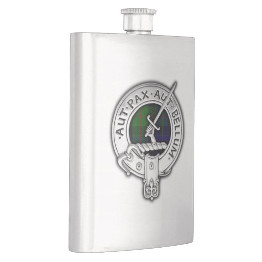 Clan Gunn Crest & Tartan Flacon (Rechts)