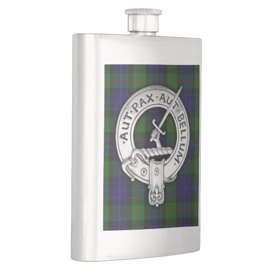 Clan Gunn Crest & Tartan Flacon (Rechts)