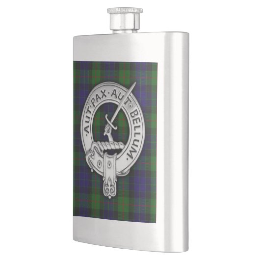 Clan Gunn Crest & Tartan Flacon (Links)