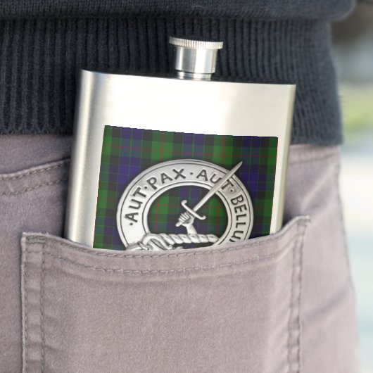 Clan Gunn Crest & Tartan Flacon (Voorbeeld)