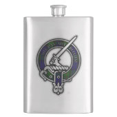 Clan Gunn Crest & Tartan Flask Flacon (Voorkant)