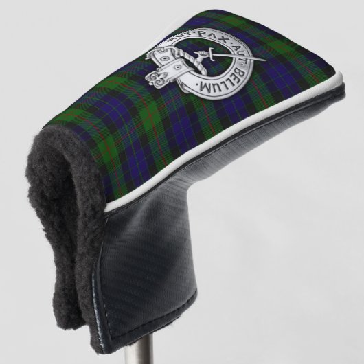 Clan Gunn Crest & Tartan Golfheadcover (3/4 voorkant)