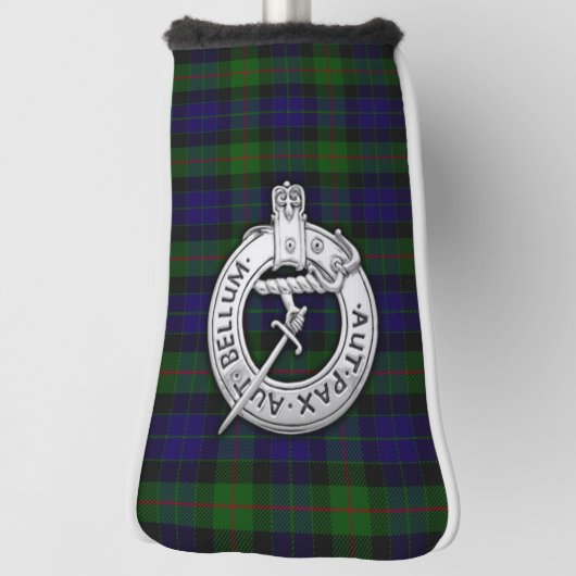 Clan Gunn Crest & Tartan Golfheadcover (Draai 90)