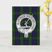 Clan Gunn Crest & Tartan Kaart (Gele Bloem)