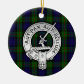 Clan Gunn Crest & Tartan Keramisch Ornament (Voorkant)