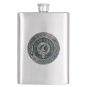 Clan Gunn Crest & Tartan Knot Flask Flacon (Voorkant)