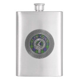 Clan Gunn Crest & Tartan Knot Flask Flacon