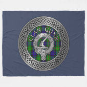 Clan Gunn Crest & Tartan Knot Fleece Blanket Deken (Voorkant (Horizontaal))